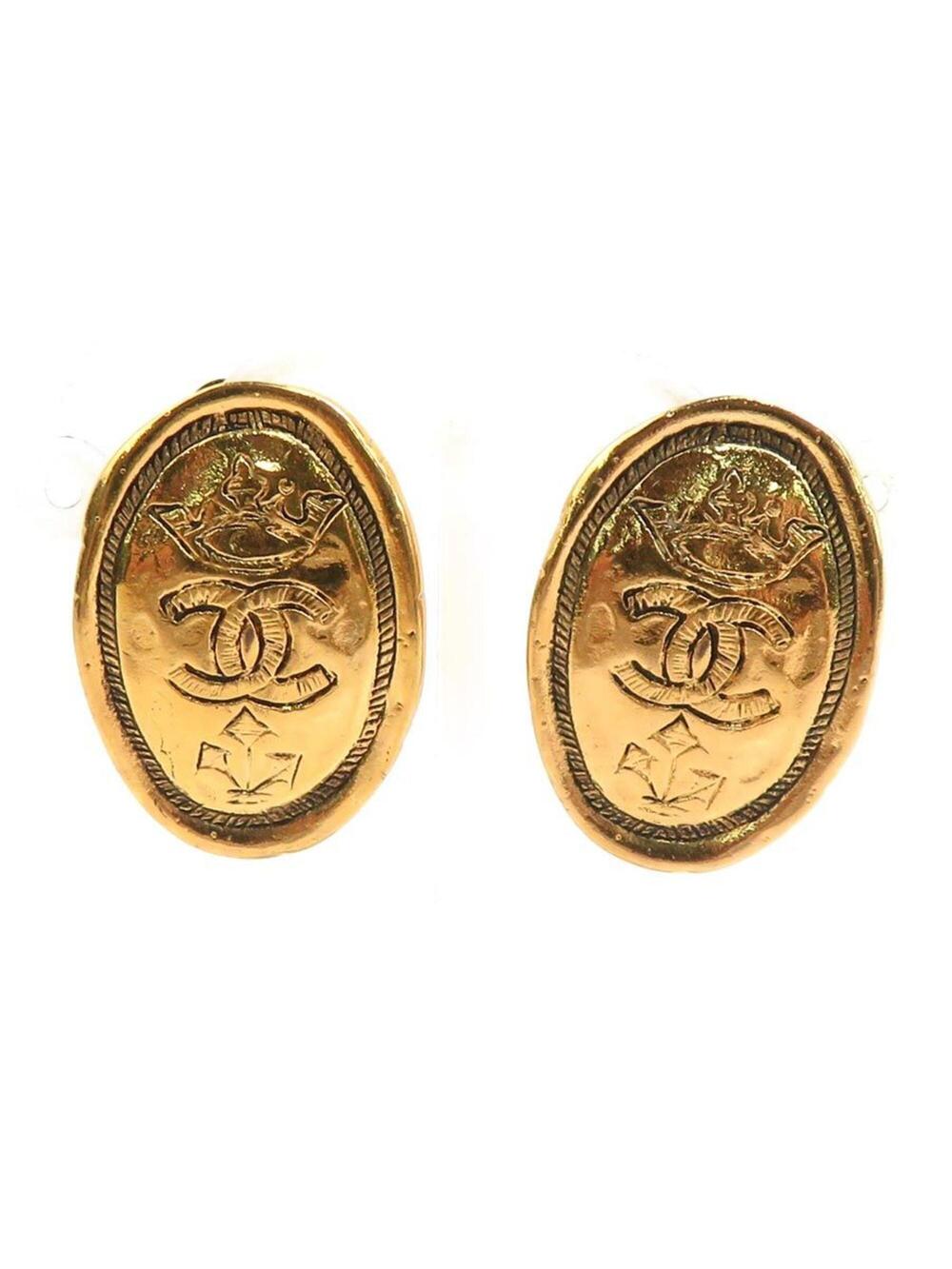 Chanel Cc Logo Clip-On Earrings Gold- #347271C58B